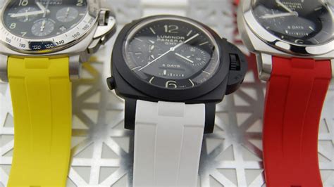 orange strap watch panerai alligator|panerai rubber watch strap.